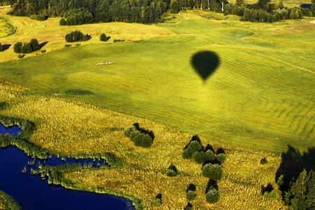 Air balloon bird's flight lithuania