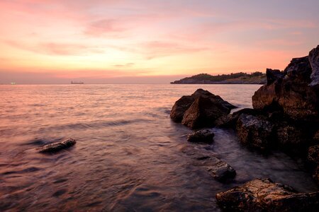 Sea scape sunset photo