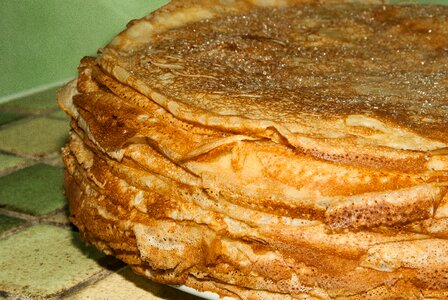 Pancakes icing sugar dessert photo