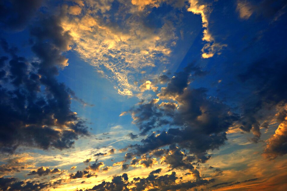 Evening evening sky bright