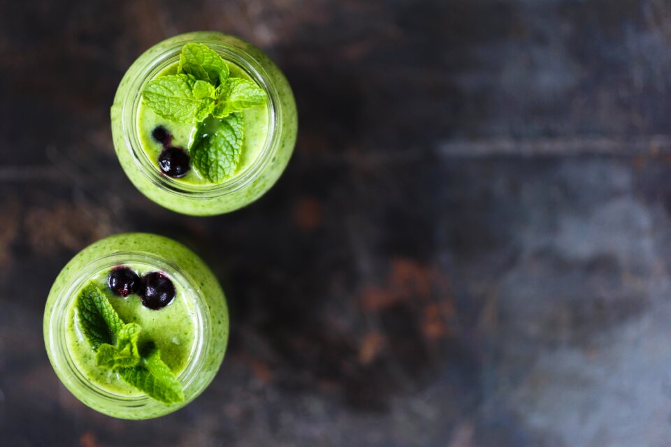 Green cocktail bubbles