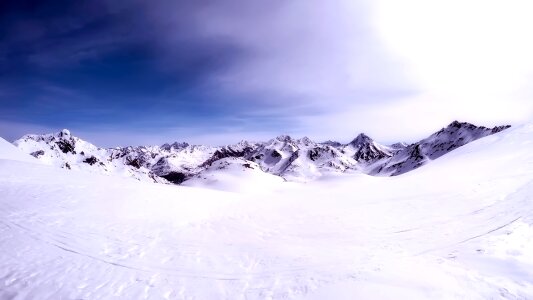 Winter mountains clearing