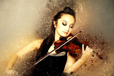 Stringed female professional photo