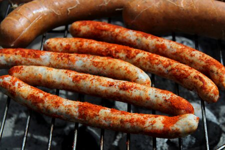 Grill barbecue at the sausages