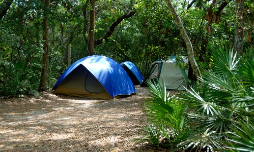 Outdoors tent camp photo