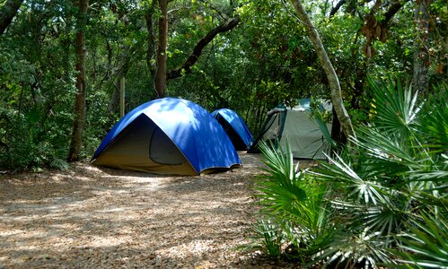 Outdoors tent camp