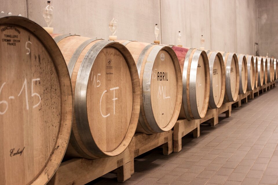 Barrels wooden barrels wine barrels
