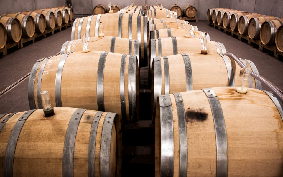 Barrels wooden barrels wine barrels