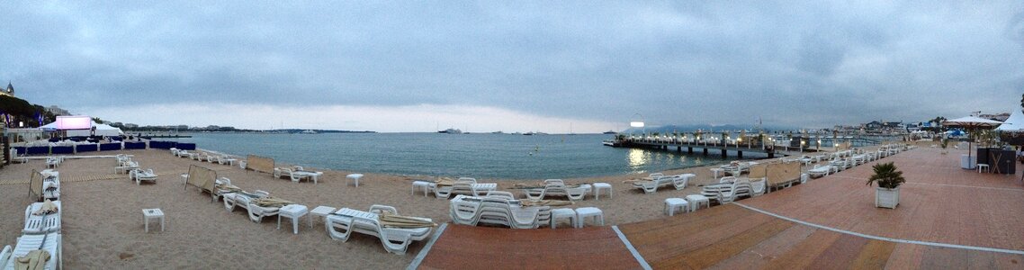 Panoramic view beach cannes
