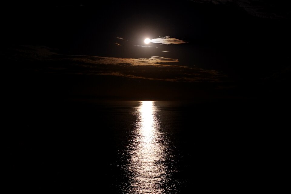 Night light black sea