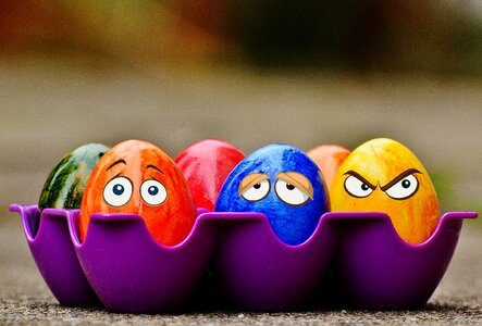Eyes colorful happy easter photo