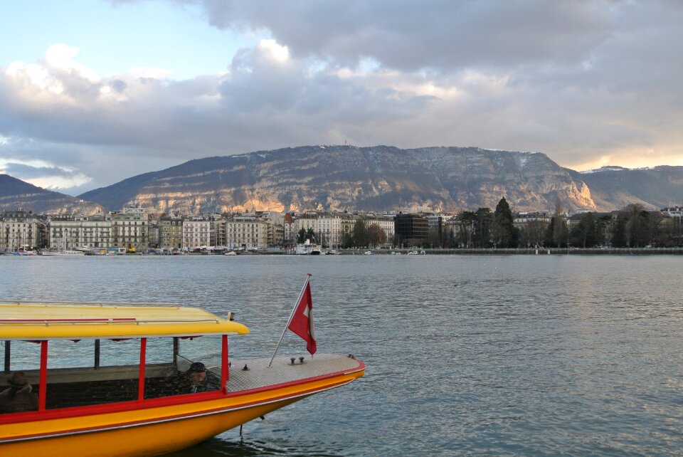 Lake geneva switzerland boat