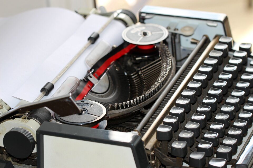 Vintage typewriter letter communication photo