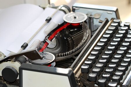 Vintage typewriter letter communication