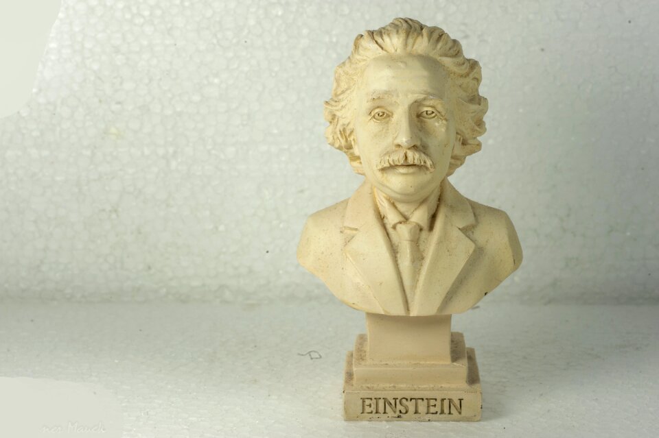 Einstein statue white