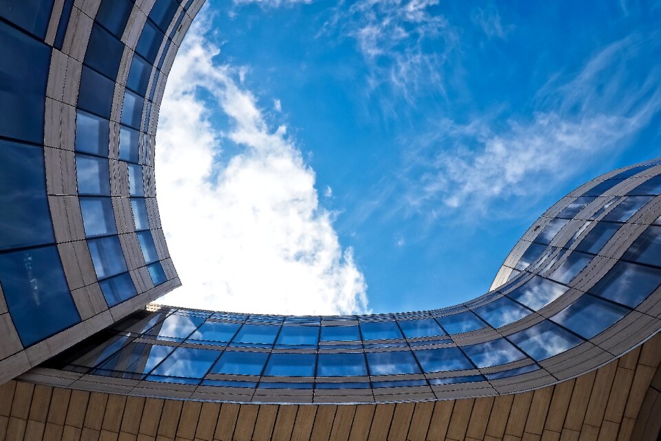 Skyscraper facade glass