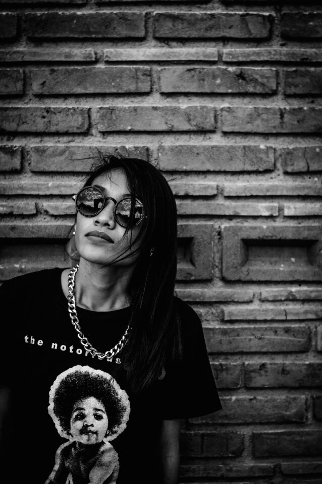 Person woman gray fashion