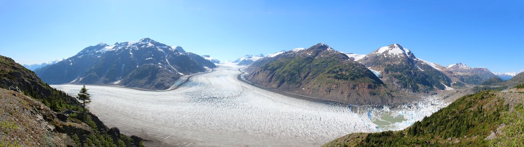 Panorama mountain world glacier photo