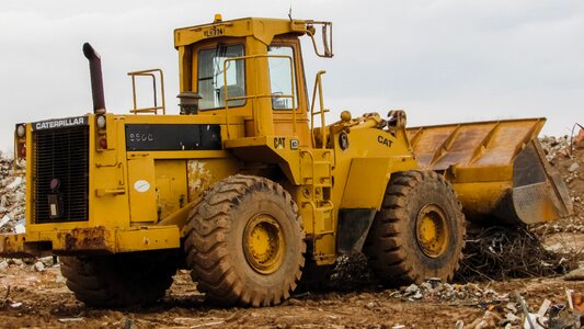 Vehicle machinery yellow