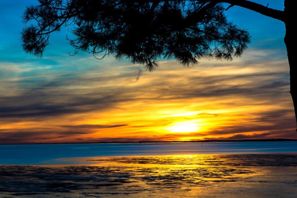 Arcachon basin sunset audenge photo