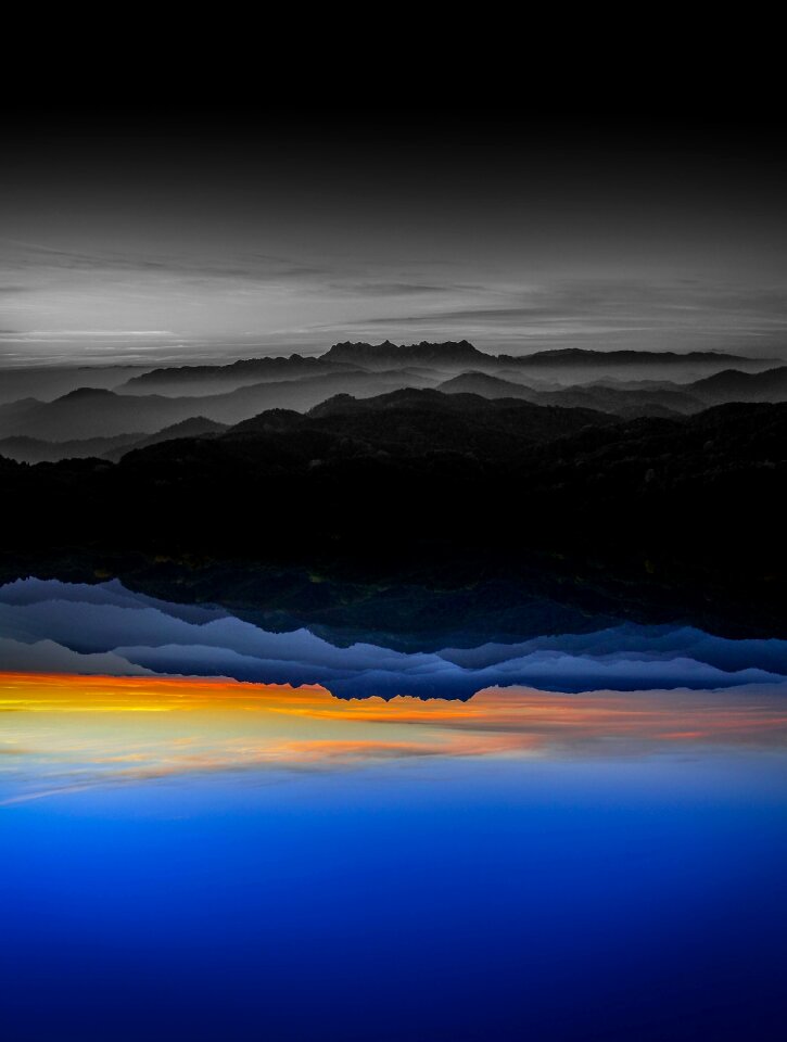 Evening landscape sky