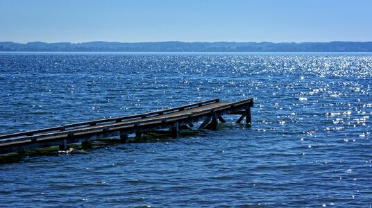 Lake boardwalk pier photo