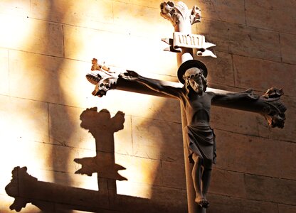 Wooden cross faith christ photo