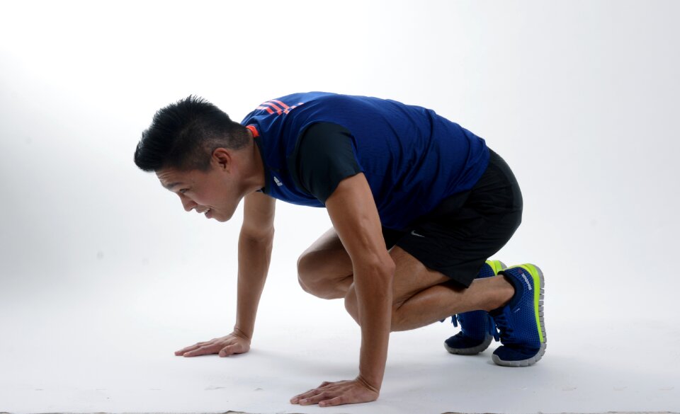Pilates face man body man