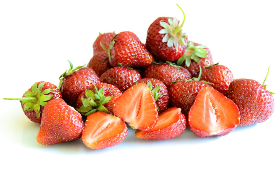 Strawberries lean red