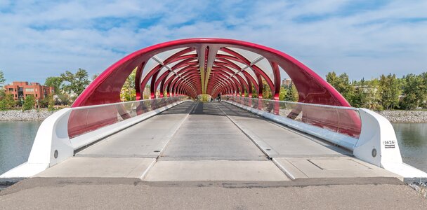 Calgary red pedestrian