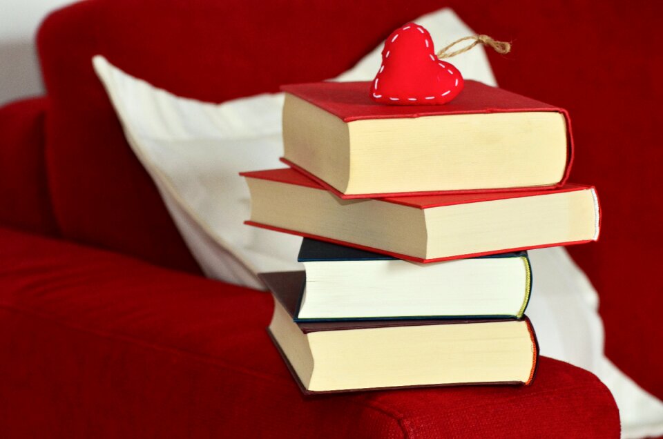Book stack literature pages