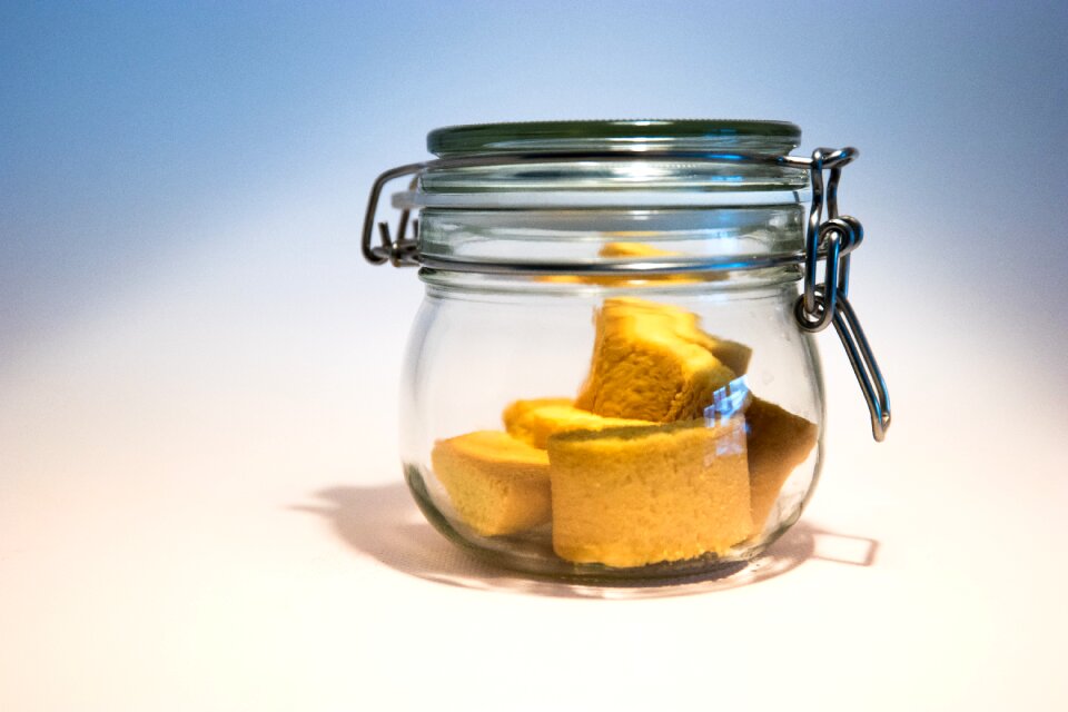 Biscuits glass jar glass