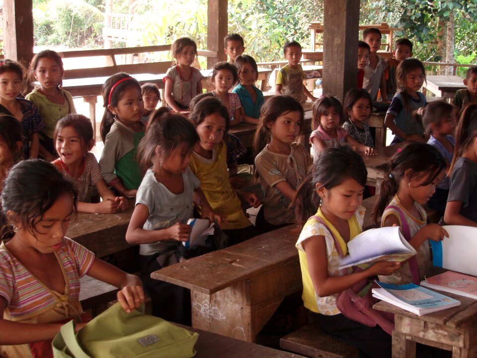 Laos children instruction
