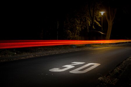 Dark fast highway photo