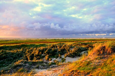 Lighting dunes beach