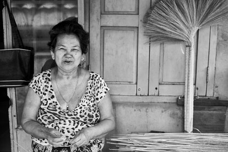 Old woman cambodia photo