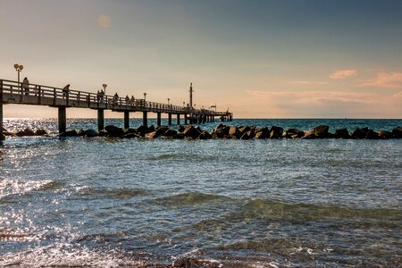 Baltic sea water bridge photo