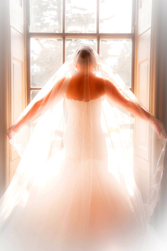 Woman wedding white dress