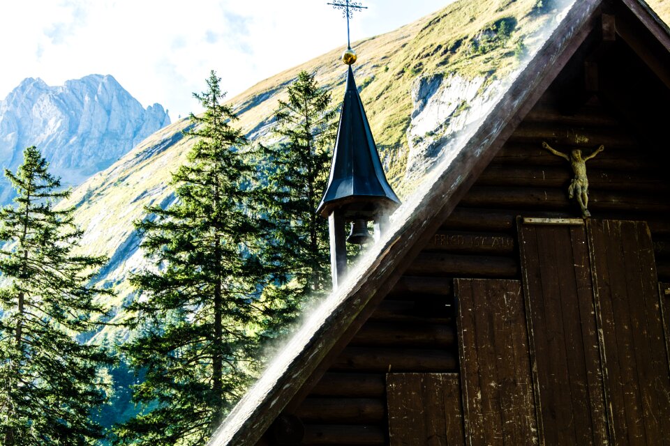 Mountains nature church