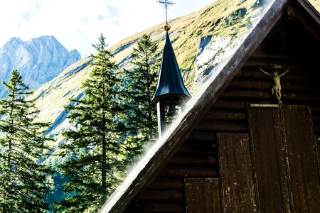 Mountains nature church