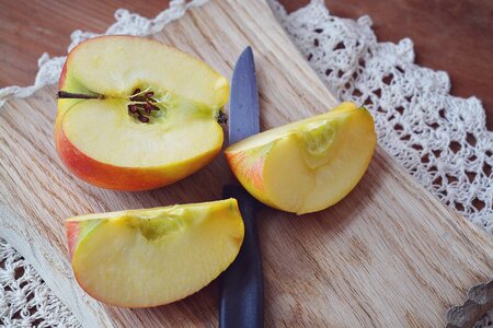 Sliced apple fruit natural product