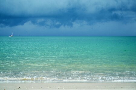 Blue green beach