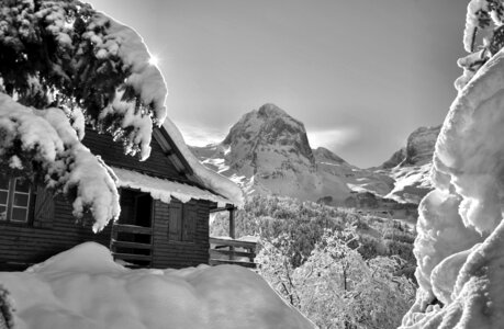 Winter pyrénées gourette photo