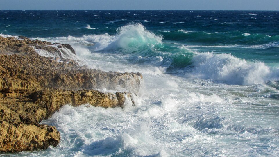 Rocky coast wild cyprus photo