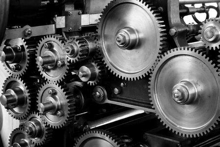 Machinery mechanical printing press photo