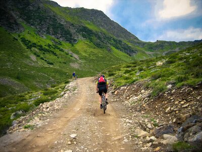 Transalp mountains cycling photo