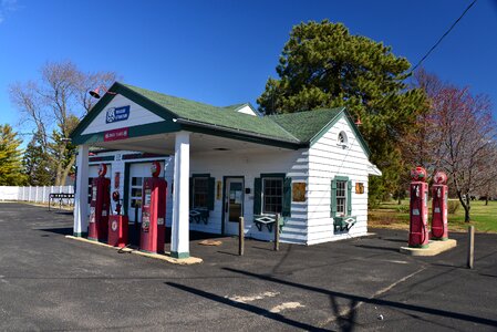 Gas station landmark attraction