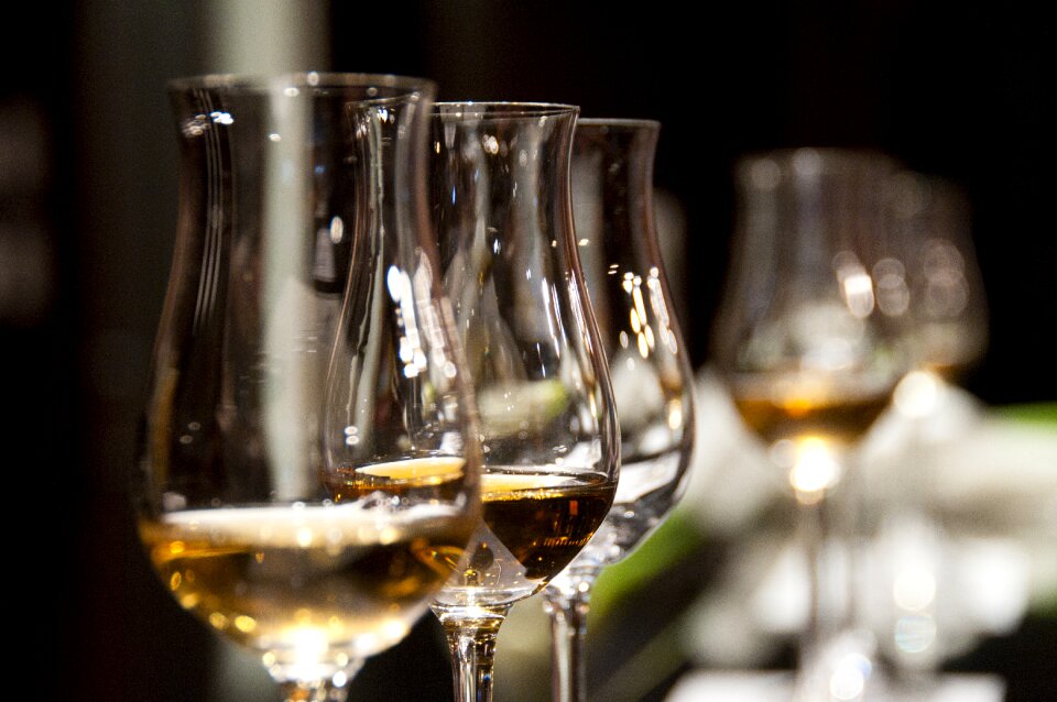 Alcohol glass white