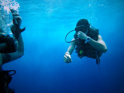 Goggles ocean people photo