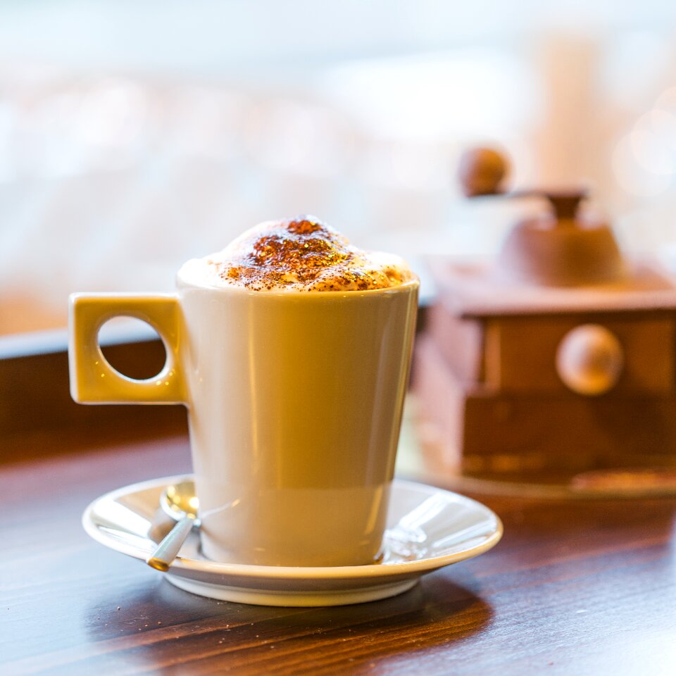 Brown cup saucer